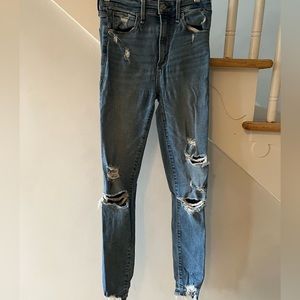Abercrombie ripped skinny jeans